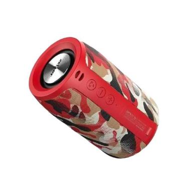Imagem de Caixa Portátil Bluetooth 5.0 Sem Fio Subwoofer - Vermelho - Jwcom Smar