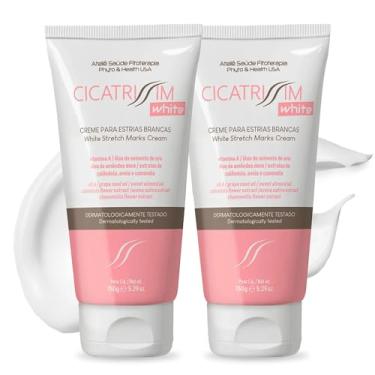 Imagem de Cicatrissim White Creme Para Estrias Brancas e Antigas - Kit 2 Unidades - Suaviza Estrias, Uniformiza e Firma a Pele - Todos os Tipos de Pele - 150g Cada