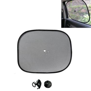 Imagem de Protetor Solar Janela Lateral Carro Tela Preta c/ Ventosa - House Tool