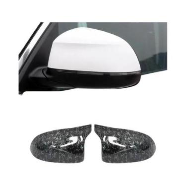 Imagem de Capas De Espelho Retrovisor Estilo Fibra De Carbono Preta Para BMW X3 