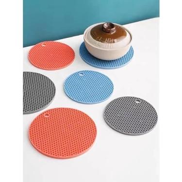 Imagem de Kit 8 Descanso de Panela em Silicone Protetor Resistente