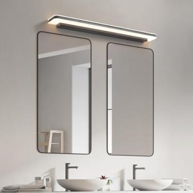 Imagem de GZZBMY Luzes de parede LED para espelho de banheiro, arandelas de parede de acrílico de alumínio moderno, luz de imagem, lâmpadas de parede internas à prova d'água para barbear e maquiagem sala de