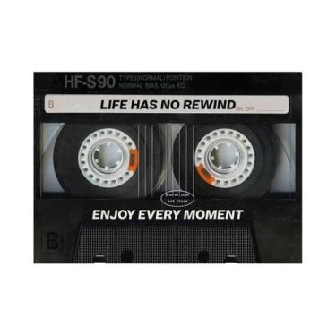 Imagem de Citações Motivacionais Em Pôster De Vinil Retro Com Fita De Áudio, Art