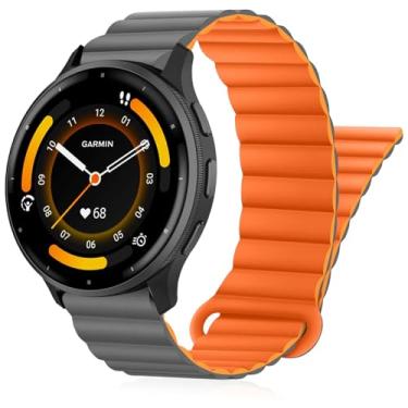 Imagem de Strisinho Pulseiras de relógio compatíveis com relógio inteligente Woneligo/Fitpolo IDW13, pulseira magnética de silicone dupla face, pulseira esportiva macia para FITVII H56/Gydom IDW19/ENOMIR