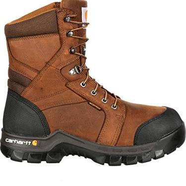 Imagem de Carhartt Men's 8" Rugged Flex Insulated Waterproof Breathable Safety Toe Leather Work Boot CMF8389, Brown, 9 M US