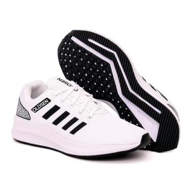 Imagem de Tênis Branco Academia Sola Baixa Masculino Feminino Unissex de Corrida