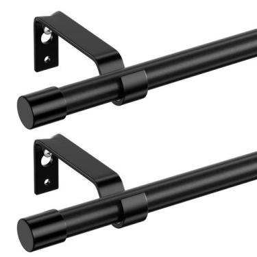 Imagem de Conjunto de barras de cortina GSBLUNIE Black Metal 5/8 polegadas 170-3