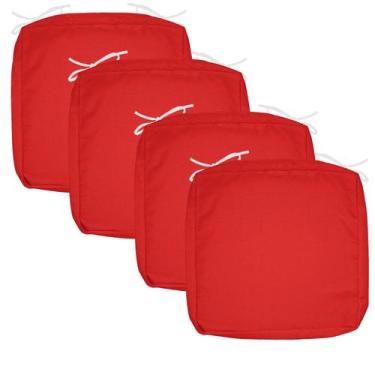 Imagem de Capa de almofada de pátio FLYMEI impermeável 45x45x5cm vermelha, pacot