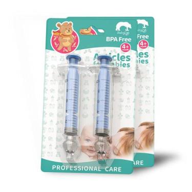 Imagem de KIT JADE de seringas nasais para bebês - 4 unidades - azul - JADE KIT