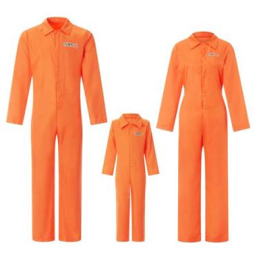 Imagem de Prisoner Costume PMIYS, macacão feminino de prisão, laranja, tamanho S
