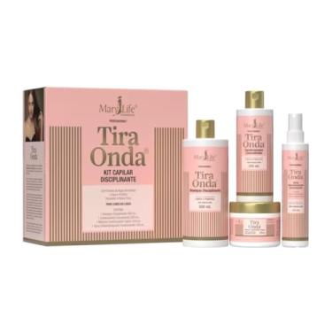 Imagem de Kit Capilar Disciplinante, Rosa, para Cabelos Lisos, com Shampoo 500ml, Condicionador 250ml, Máscara Condicionadora 250ml