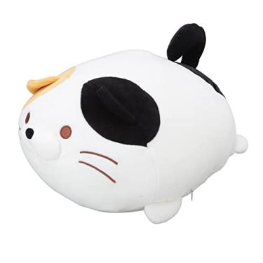 Imagem de Travesseiro de Pelúcia de Gato, Algodão Elástico Amigável para a Pele, Brinquedo de Pelúcia de Gatinho Fofo para Sala de Estar, Escritório para Crianças, Quarto