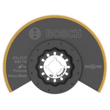 Imagem de BOSCH OSL312T Lâmina de serra segmentada bi-metal revestida de titânio para aplicações em madeira, madeira com pregos, drywall, PVC, metal (unhas e grampos)