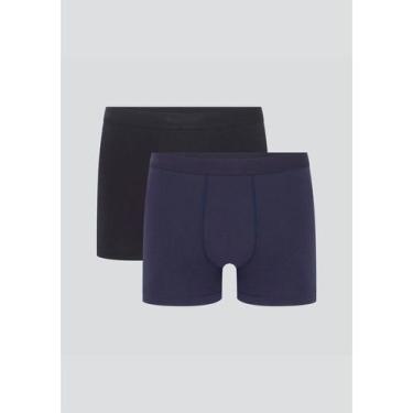 Imagem de Kit/2 Cueca Boxer Hering 77LT Masculina Algodão T. P/XXG, XG, 1c, Pret