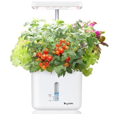 Imagem de Sistemas de cultivo de jardim interno, vaso de plantas para uso interno, pequeno e inteligente, sistema de jardinagem com luz LED de 17 watts, temporizador automático, vaso de irrigação automática