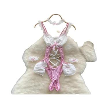 Imagem de Macacão Feminino Sem Mangas, Slim, Costas Descobertas, Saia Mini Pliss