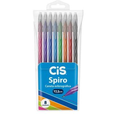Imagem de Caneta Esferografica CIS Spiro 0,7MM 8CORES - Sertic