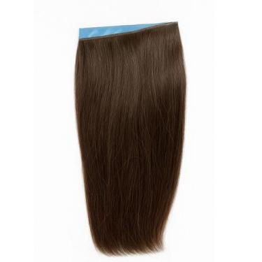 Imagem de Mega Hair Fita Adesiva castanho liso INVISIVEL 50cm 1 tela 30g - cabel