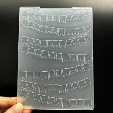 Imagem de Pasta de plástico em relevo 3D, textura de bandeira, festival, tamanho A6, para fazer cartões, faça você mesmo, scrapbook, papel, artesanato, artesanato, scrapbook, artes, decoração