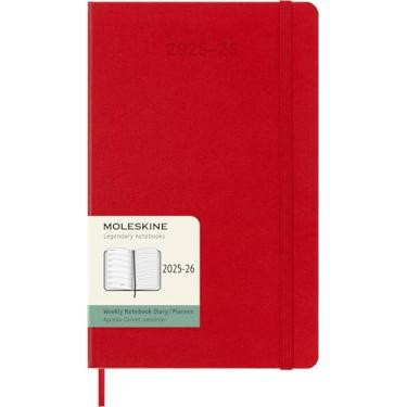 Imagem de Moleskine Classic 18 Month 2025-2026 Weekly Planner, Hard Cover, Large (5" x 8.25"), Scarlet Red, 208 pages