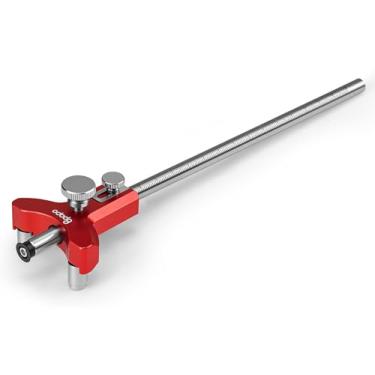 Imagem de BPOPO Medidor de marcação de roda para marcenaria, ferramenta de precisão de madeira com cortadores, medidor ajustável de desenho de linha e círculo com escala graduada em polegadas e mm – Ferramenta