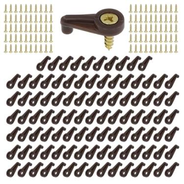 Imagem de Risbay Clipes de janela Storm, clipe de tela de janela de 3/8 polegadas, clipes de retenção de porta de tempestade de plástico para fixar fixadores de tela, espelho de porta de vidro com parafusos, 60