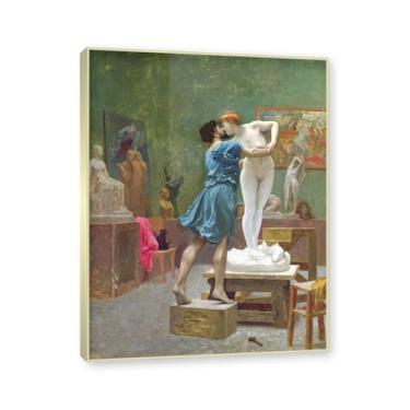 Imagem de NHLDZYH Moldura champanhe. Imagem natureza em tela, (sem título 58) por Jean Leon Gerome, reprodução de quadros, quadro de arte de parede de tela para casa. 60x80cm