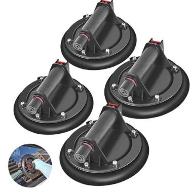 Imagem de Kit 4 Ventosa Sucção Potente 200Kg Piso Vidro Mármore Metal - OLEP