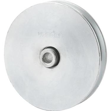 Imagem de Roldana Para Portão 4", Tipo U, Aço Zincado, Para Portão De Elevação Com Rolamento E Bucha, Vonder