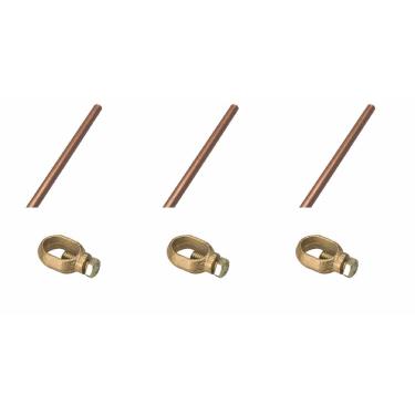 Imagem de Kit 03 Und Haste E Conector Aterramento Cerca Eletrica Rural Zebu