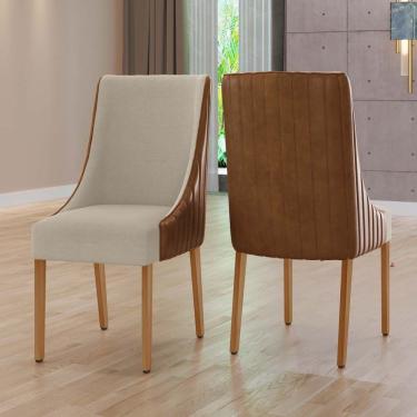 Imagem de Conjunto com 2 Cadeiras Maria Kit Pés em Madeira Tuboarte