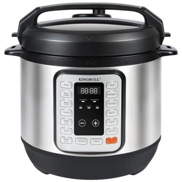 Imagem de Panela de Pressão Elétrica KINGBULL 12 em 1, Multiuso Instantânea com Revestimento Antiaderente, Cozimento Lento, Panela de Arroz