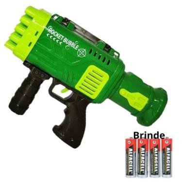 Imagem de Bazuca Lança Bolhas De Sabão Arma De Brinquedo Pistola - Bubble Gun