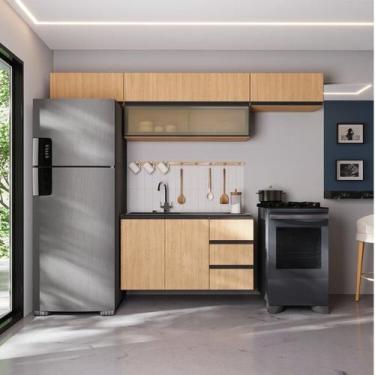 Imagem de Cozinha Modulada 5 Peças 4 Aéreos 1 Balcão Nara CabeCasa MadeiraOrigin