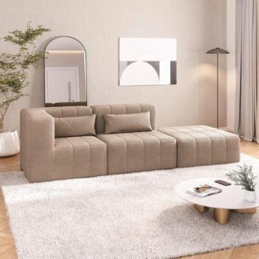 Imagem de Sofá Modular 2 Lugares com puff EasyBox CabeCasa MadeiraOriginals - Ca