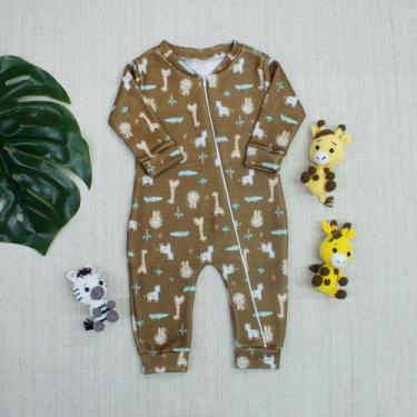 Imagem de Macacão Soft Bebê Tecido Macio e Zíper Frontal da Gola à Perninha Safa