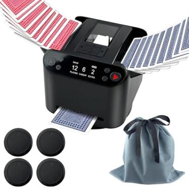 Imagem de MONVIE Embaralhador automático de cartas e dealer - 1-2 baralhos suportam 12 jogadores