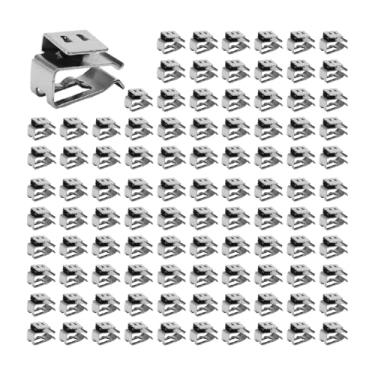 Imagem de Generic Grampos de fio de painel solar, grampos de fiação de reboque de aço inoxidável, de cabo fotovoltaico seguros de 19,5 mm para gerenciamento de cabos de, 100 Pedaços