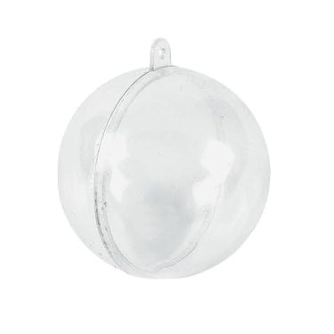 Imagem de Bolas de enfeite de plástico transparente de 8,3 cm, 80 mm, para artesanato, 12 peças