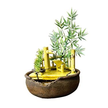 Imagem de XFNVXC Fonte decorativa para ambientes internos fonte de mesa com recurso de cascata criativa fonte de água de mesa - fonte de água calmante e relaxante para casa