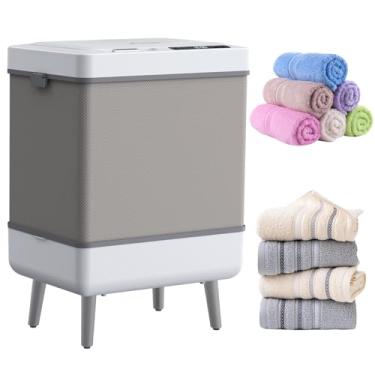 Imagem de AAOBOSI Balde para aquecedor de toalhas, aquecedor de toalha rápido 4 em 1 com aquecimento-secagem-retardável de 35 L, visor de LED, temporizador e desligamento automático compacto portátil para