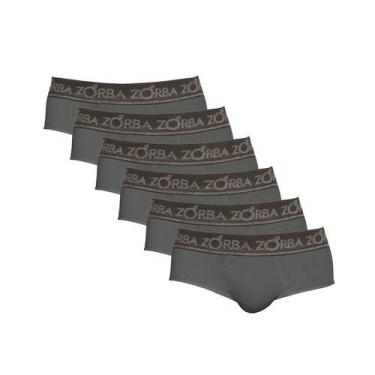 Imagem de Kit 6 Cuecas Zorba Slip Comfort 674 Chu - GG, Chumbo, GG