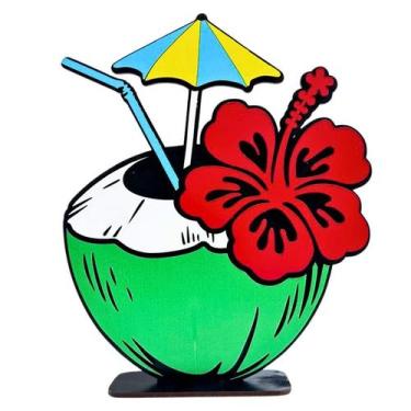 Imagem de Centro de Mesa Decoração Festa Coco Tropical Enfeite - Ecolaser