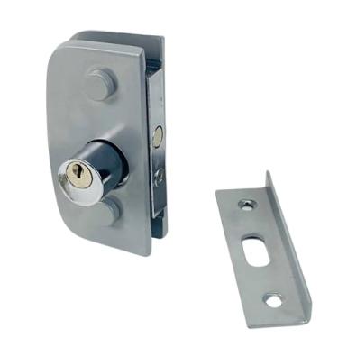 Imagem de Kit Fechadura Central 1520 com Espelho 1504A para Porta Pivotante de Vidro Temperado com Guarnição (Fosco)