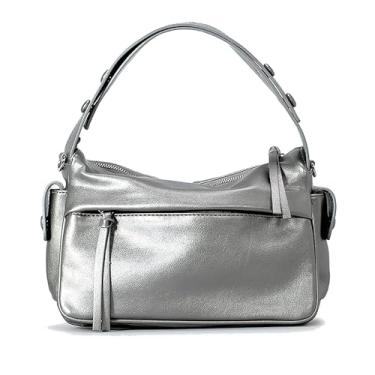Imagem de NEWBELLA Bolsa feminina leve Boston - Bolsa de ombro e bolsa de mão elegante, bolsa de transporte conveniente e durável para uso diário e trabalho, Prata