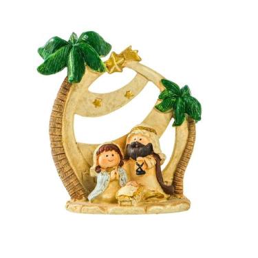 Imagem de Estatueta de presépio em resina Jesus Mary Joseph 10,49x11,5 cm - yiwe