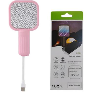 Imagem de Lâmpada mata-mosquitos elétrica USB 2 em 1 rosa 50g - yiweisai