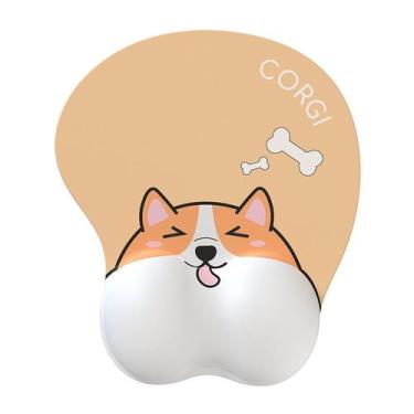 Imagem de Mouse pad Creative Corgi Design com apoio de pulso em espuma viscoelás