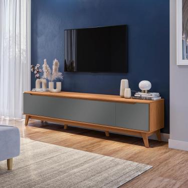 Imagem de Rack Kappesberg 3 Portas Canela/chumbo 218cm