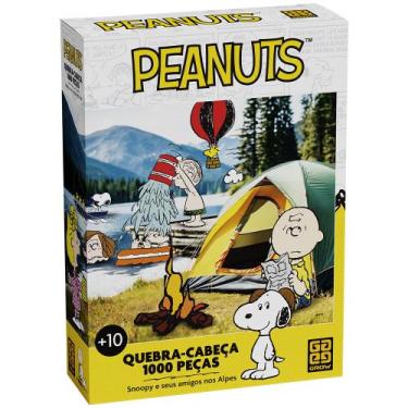 Imagem de Quebra-cabeça 1000 peças Snoopy e seus amigos nos Alpes - Peanuts - Gr